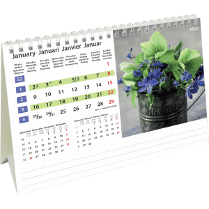 Calendrier de bureau Flowers 2023 - Janvier