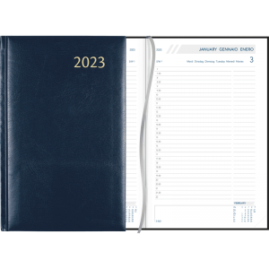 Agenda Daily relié 2023 bleu