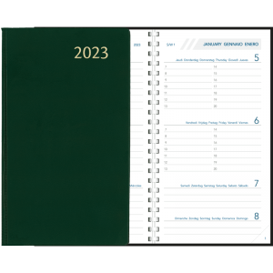 Agenda Visuplan spirale 2023 vert