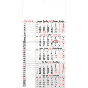 Calendrier 5 mois Mémo 2024