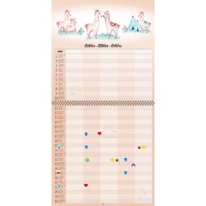 Calendrier mural Family planner 2024 - October