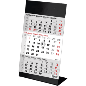 Calendrier de bureau Color noir 2024