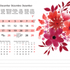 Calendrier de bureau Flower Art 2024 – Décembre