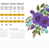 Calendrier de bureau Flower Art 2024 – Février