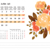 Calendrier de bureau Flower Art 2024 – Juillet