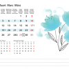 Calendrier de bureau Flower Art 2024 – Mars