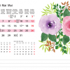 Calendrier de bureau Flower Art 2024 – Mai