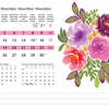 Calendrier de bureau Flower Art 2024 – Novembre