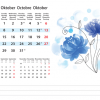 Calendrier de bureau Flower Art 2024 – Octobre