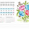 Calendrier de bureau Flower Art 2024 – Septembre