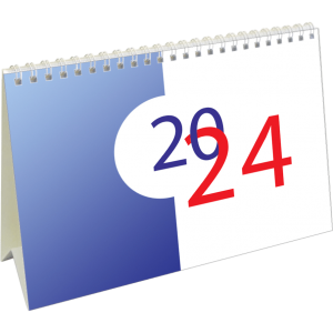 Calendrier de bureau International 2024 - Page de garde