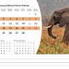 Calendrier de bureau Wildlife 2025 – Février