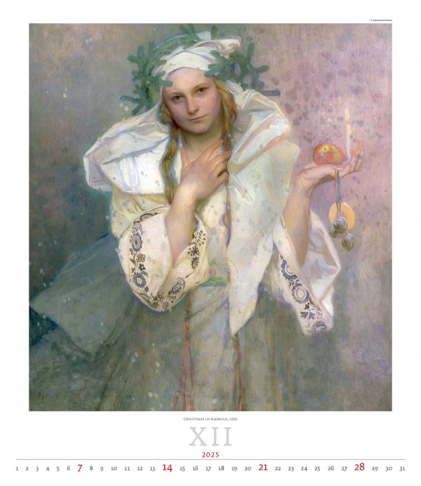Calendrier Art Alfons Mucha 2025 - Décembre