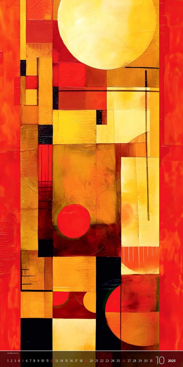 Calendrier Abstract AI Art 2025 - Octobre