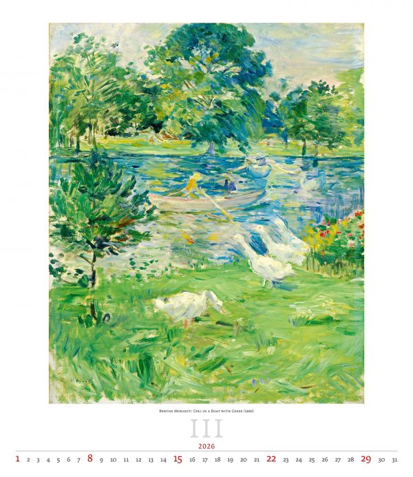 Calendrier mural Art Impressionism 2026 - mars