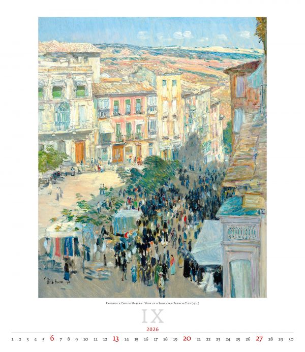 Calendrier mural Art Impressionism 2026 - septembre