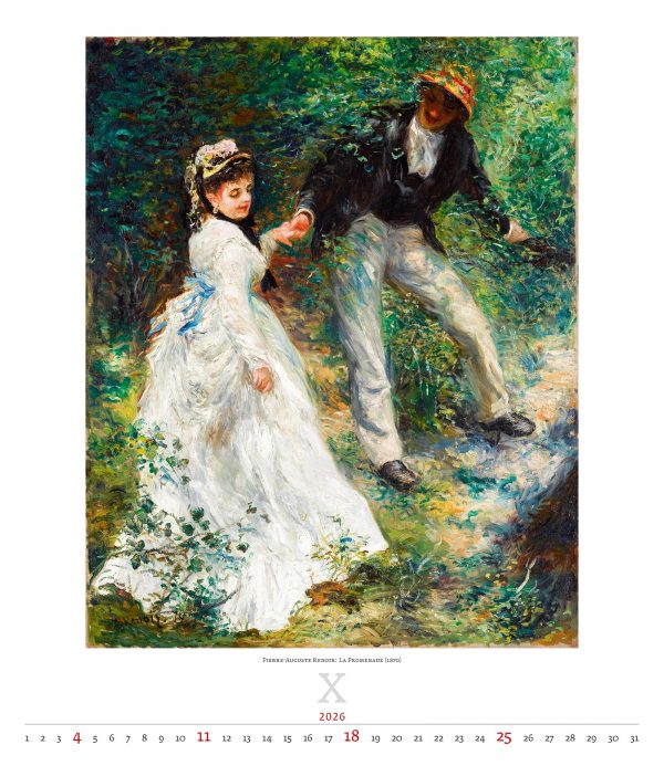 Calendrier mural Art Impressionism 2026 - octobre