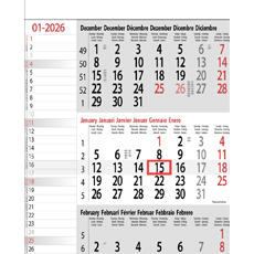 Calendriers 3/4/mois