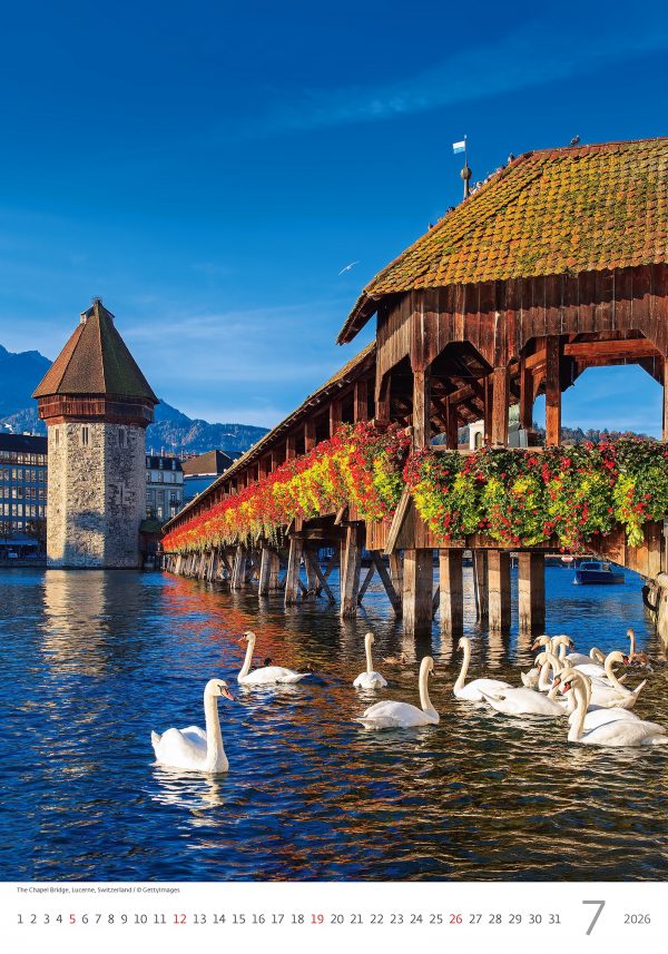 Calendrier mural Europe 2026 - juillet