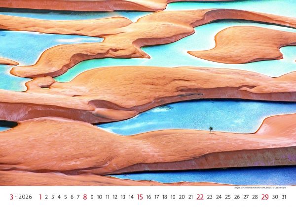 Calendrier mural National Parks 2026 - mars