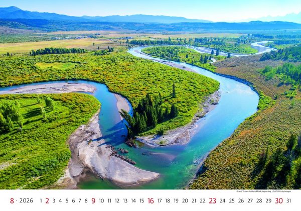 Calendrier mural National Parks 2026 - août