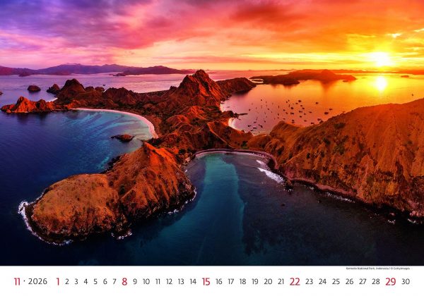 Calendrier mural National Parks 2026 - novembre