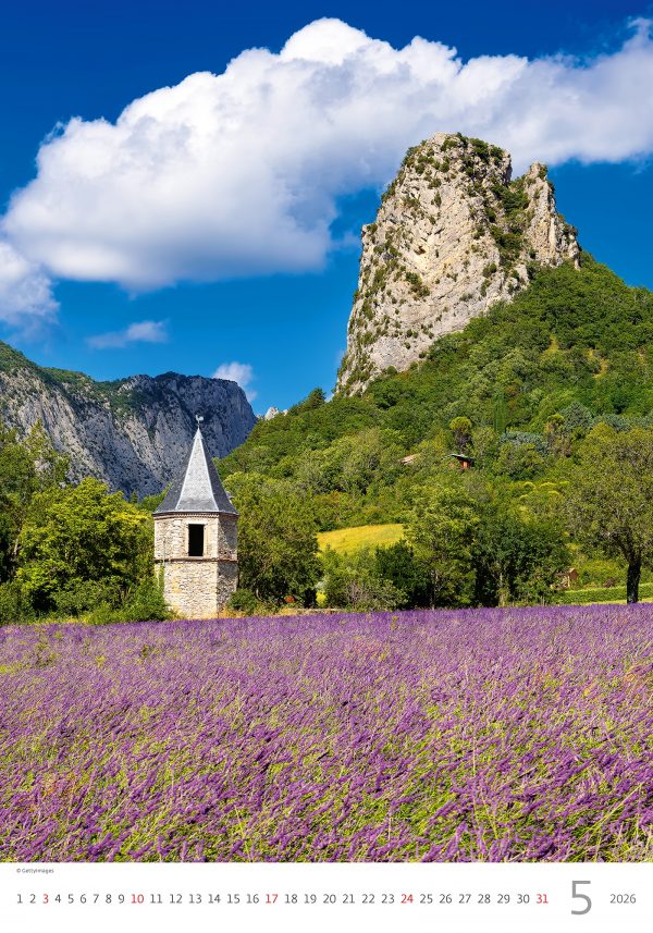 Calendrier mural Provence 2026 - mai