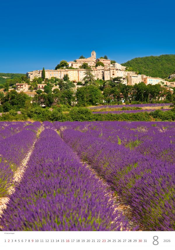 Calendrier mural Provence 2026 - août