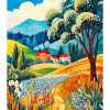 Calendrier mural Art Naive 2026 – juillet