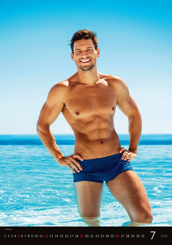 Calendrier mural Sexy Boys 2026 - juillet