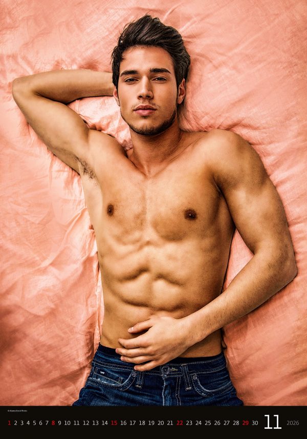 Calendrier mural Sexy Boys 2026 - novembre