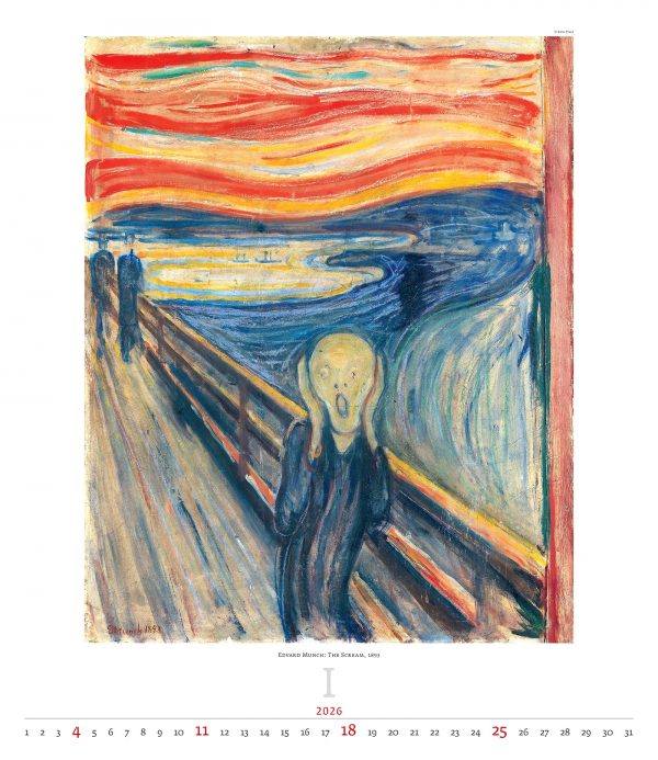 Calendrier mural Art Expressionism 2026 - janvier