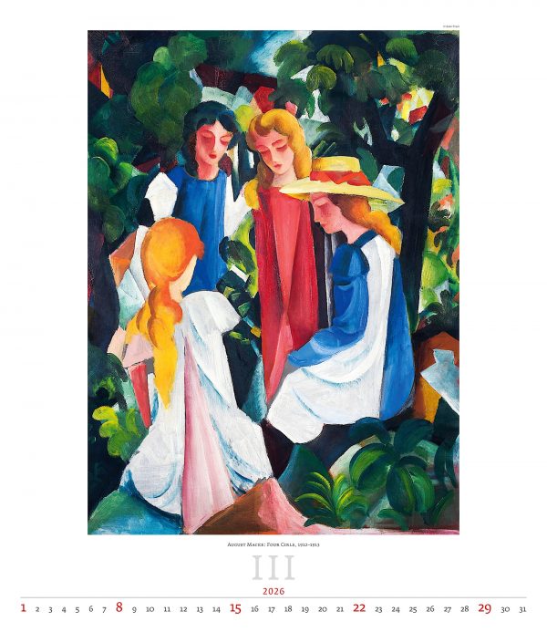 Calendrier mural Art Expressionism 2026 - mars