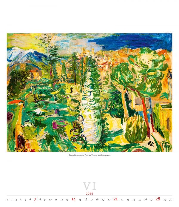 Calendrier mural Art Expressionism 2026 - juin