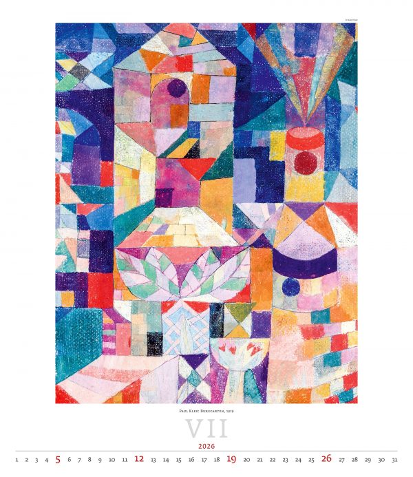 Calendrier mural Art Expressionism 2026 - juillet