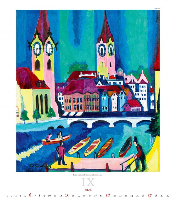 Calendrier mural Art Expressionism 2026 - septembre