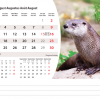 Calendrier de bureau Animals 2026 – août