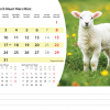Calendrier de bureau Animals 2026 – mars