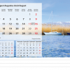Calendrier de bureau Beautiful Nature 2026 – août