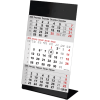Calendrier de bureau 3 mois Color noir 2026