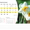 Calendrier de bureau Flowers 2026 – avril