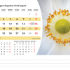 Calendrier de bureau Flowers 2026 – août