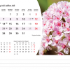 Calendrier de bureau Flowers 2026 – juillet