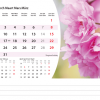 Calendrier de bureau Flowers 2026 – mars