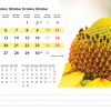 Calendrier de bureau Flowers 2026 – octobre