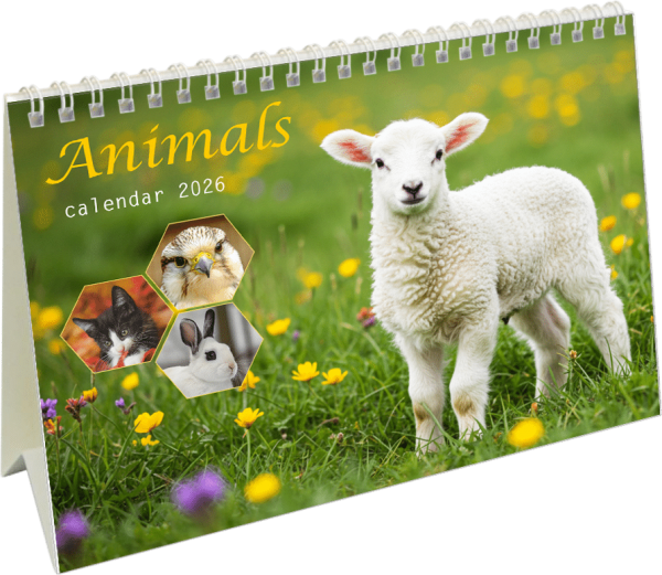 Calendrier de bureau Animals 2026