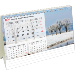 Calendrier de bureau Beautiful Nature 2026 - janvier