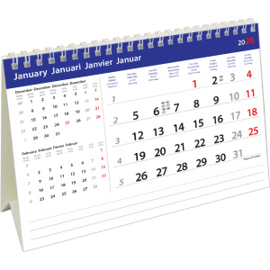 Calendrier de bureau Belgium 2026