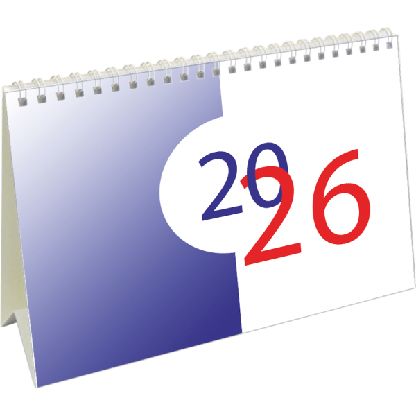 Calendrier de bureau International 2026 - page de garde