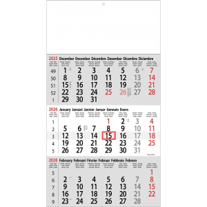 Calendrier trimestriel Classic 2026